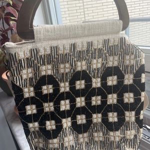 Sequin canvas tote bag